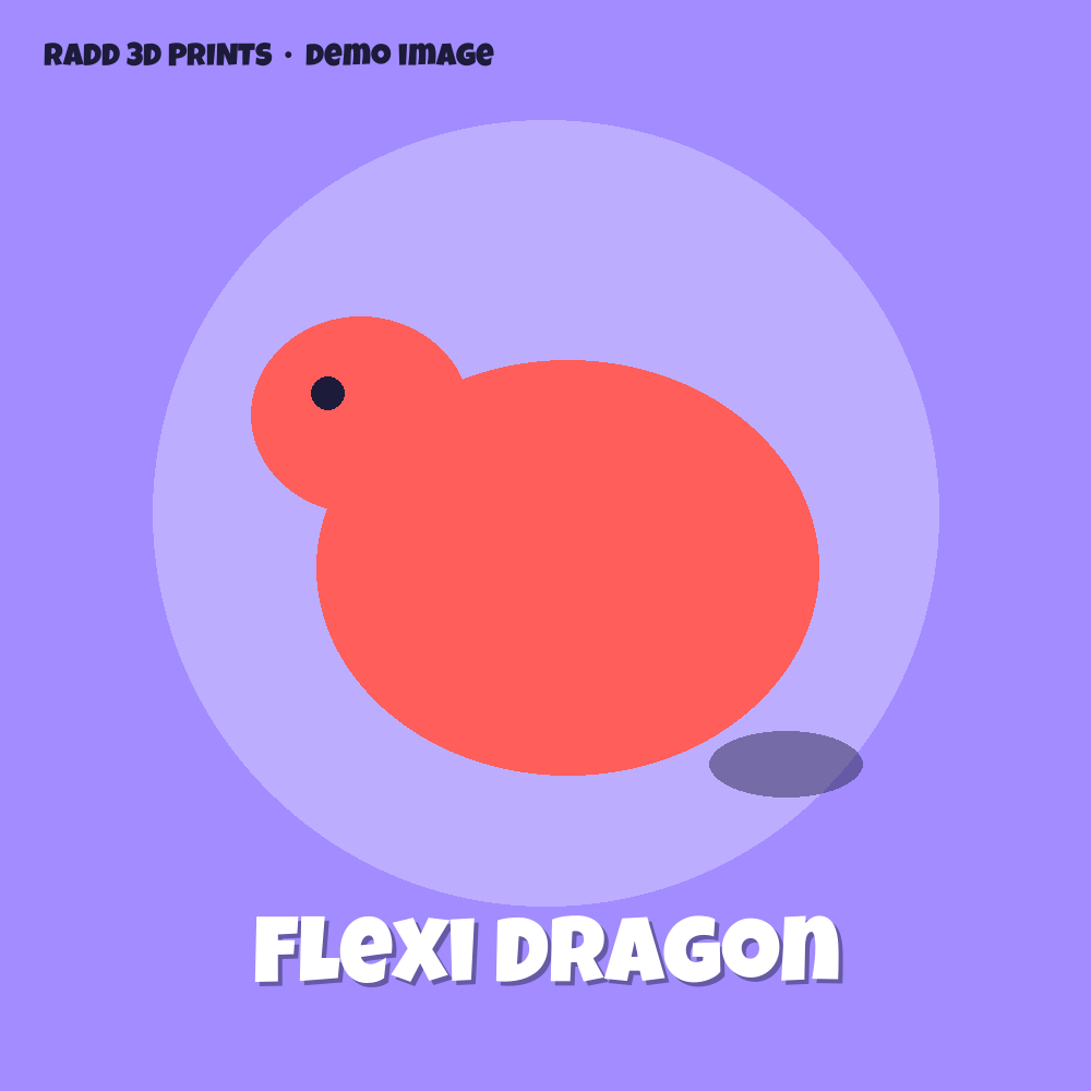 Flexi Dragon — 3D print by Radd 3D Prints