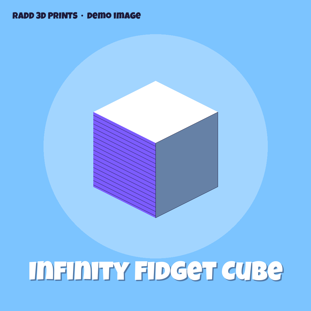 Infinity Fidget Cube — 3D print by Radd 3D Prints