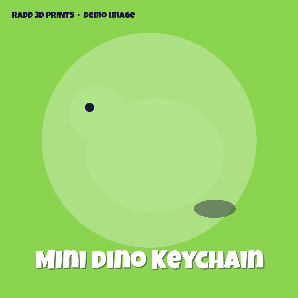 Mini Dino Keychain — 3D print by Radd 3D Prints