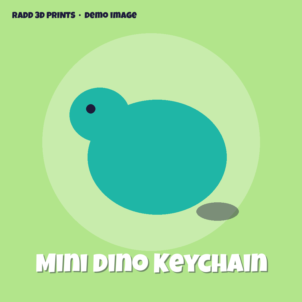 Mini Dino Keychain — 3D print by Radd 3D Prints