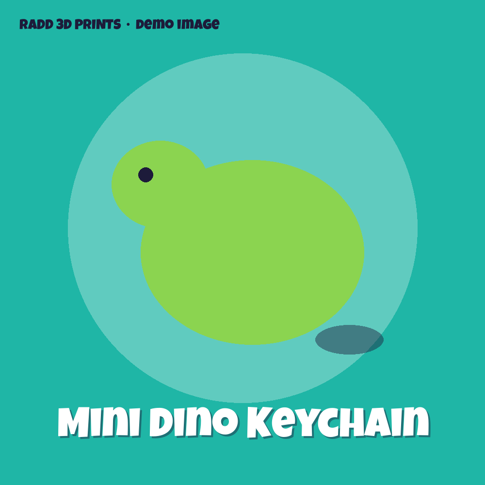 Mini Dino Keychain β 3D print by Radd 3D Prints