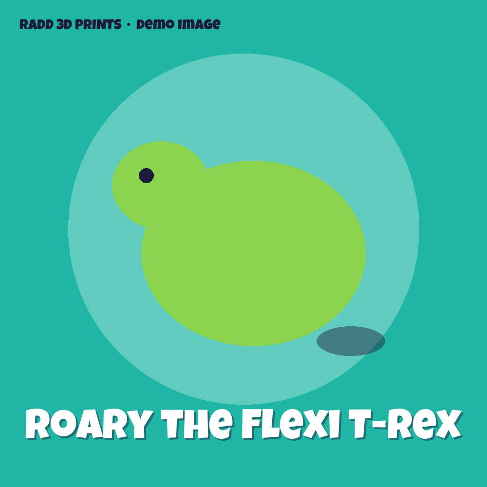 Roary the Flexi T-Rex β 3D print by Radd 3D Prints